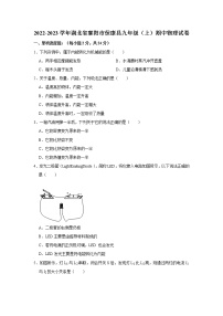 湖北省襄阳市保康县2022-2023学年九年级上学期期中物理试卷(含答案)