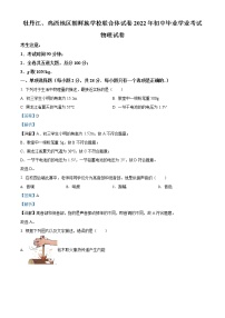 精品解析：2022年黑龙江省牡丹江、鸡西地区朝鲜族学校中考物理试题（解析版）