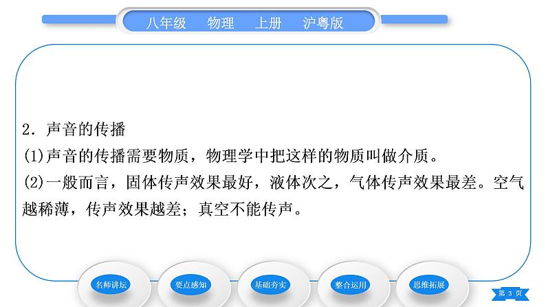 粤沪版八年级物理上第二章声音与环境2.1我们怎样听见声音习题课件03