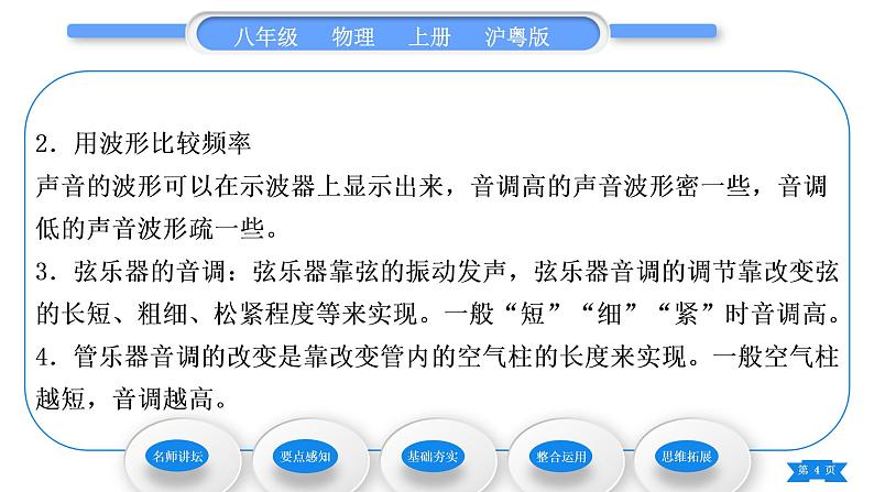 粤沪版八年级物理上第二章声音与环境2.2我们怎样区分声音习题课件第4页