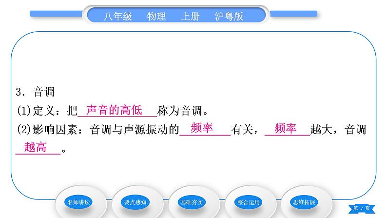 粤沪版八年级物理上第二章声音与环境2.2我们怎样区分声音习题课件第7页