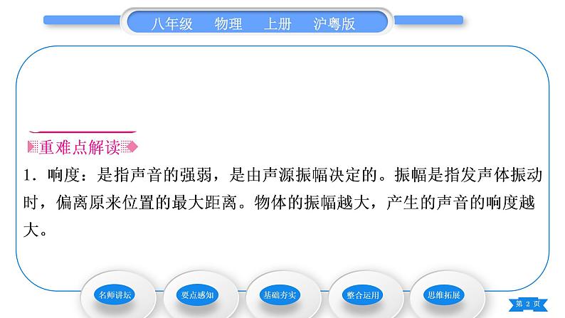 粤沪版八年级物理上第二章声音与环境2.3我们怎样区分声音(续)习题课件第2页