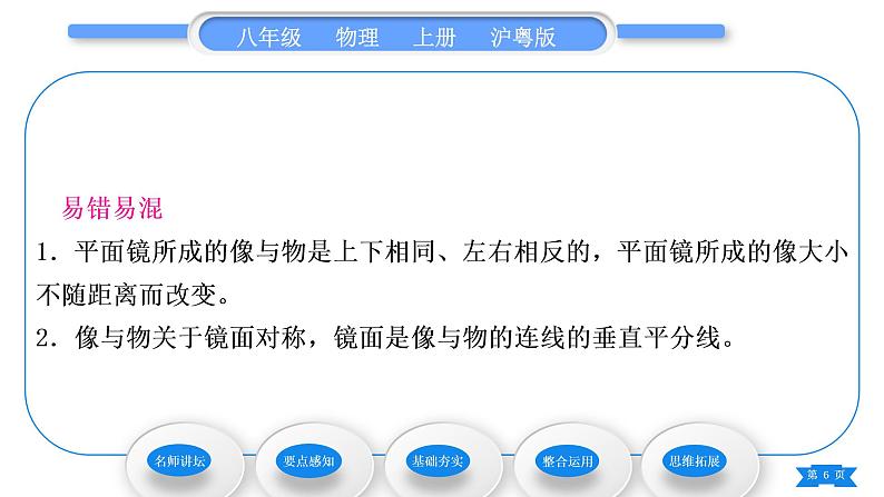 粤沪版八年级物理上第三章光和眼睛3.3探究平面镜成像特点第1课时探究平面镜成像规律习题课件06