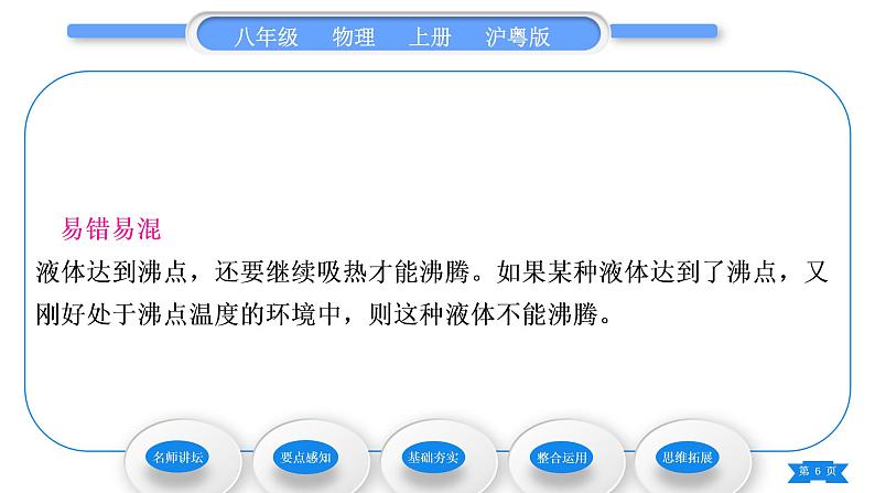 粤沪版八年级物理上第四章物质的形态及其变化4.2探究汽化和液化的特点第1课时汽化习题课件第6页