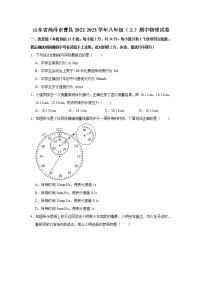 山东省菏泽市曹县2022-2023学年八年级上学期期中考试物理试题(含答案)