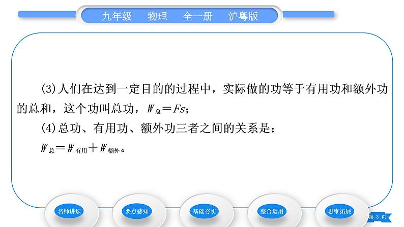 粤沪版九年级物理第十一章机械功与机械能11.3如何提高机械效率第1课时认识机械效率习题课件03