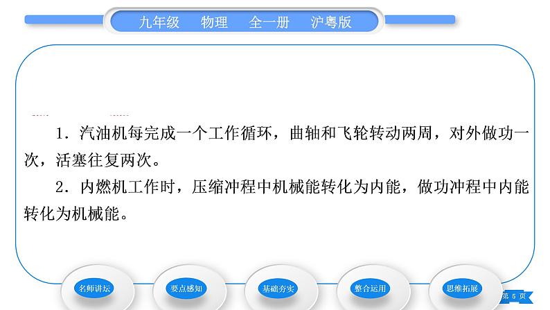 粤沪版九年级物理第十二章内能与热机12.4热机与社会发展习题课件05