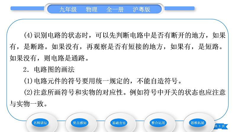 粤沪版九年级物理第十三章探究简单电路13.2电路的组成和连接方式第1课时电路、电路图习题课件03