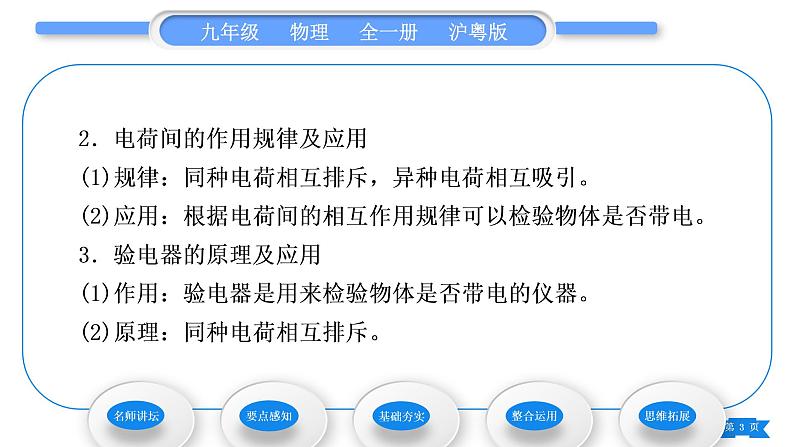 粤沪版九年级物理第十三章探究简单电路13.1从闪电谈起习题课件03