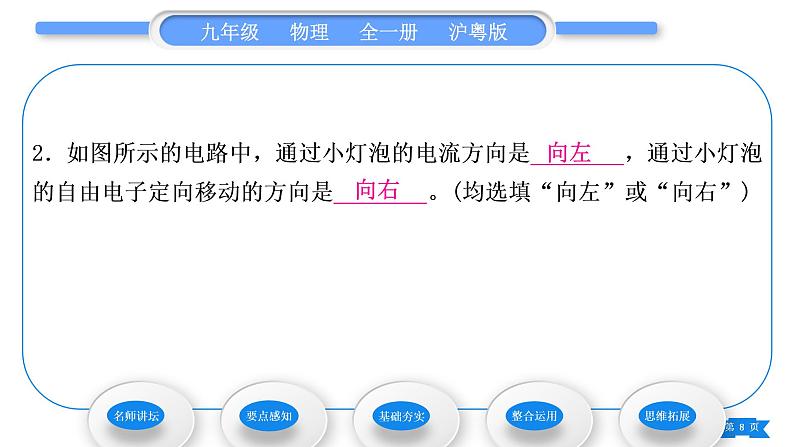 粤沪版九年级物理第十三章探究简单电路13.3怎样认识和测量电流习题课件第8页