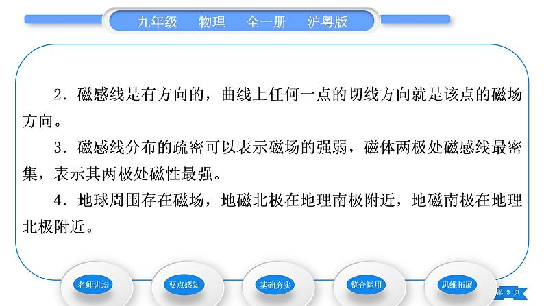 粤沪版九年级物理第十六章电磁铁与自动控制16.1从永磁体谈起习题课件03