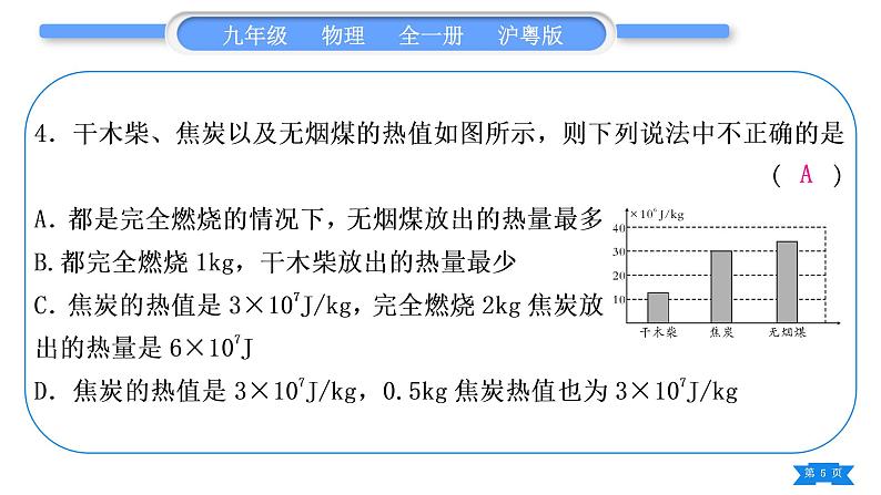 粤沪版九年级物理单元周周测三(12.1－12.2)习题课件第5页