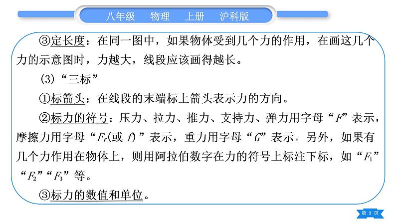 沪科版八年级物理上第六章熟悉而陌生的力专题九力的示意图习题课件第3页