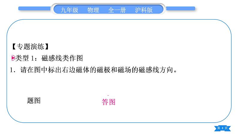 沪科版九年级物理第十七章从指南针到磁浮列车专题十二电磁作图习题课件第4页