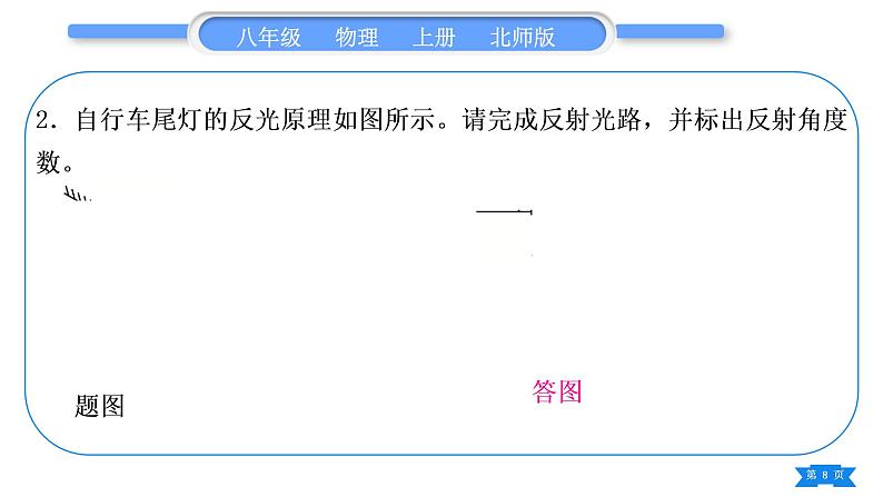 北师大版八年级物理上第五章光现象专题八光学作图习题课件08