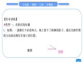 粤沪版八年级物理上第三章光和眼睛专题二光学作图习题课件