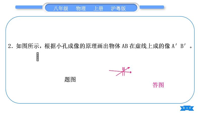 粤沪版八年级物理上第三章光和眼睛专题二光学作图习题课件04