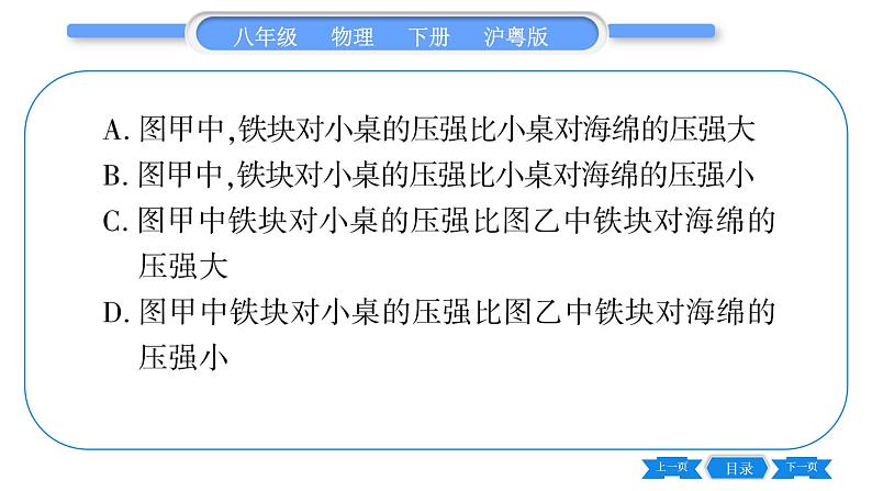 粤沪版八年级物理下第八章神奇的压强中考热点专练习题课件06