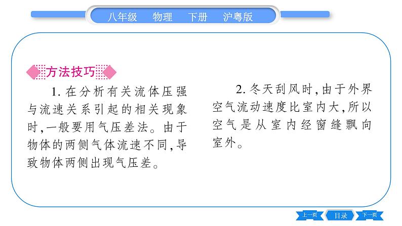 粤沪版八年级物理下第九章浮力与升力9.4 神奇的升力习题课件05