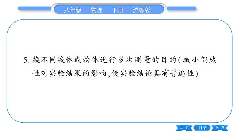 粤沪版八年级物理下第九章浮力与升力实验专题习题课件第6页