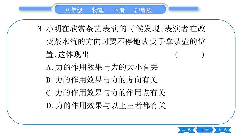 粤沪版八年级物理下单元周周测二  (6.1一6.4)习题课件04