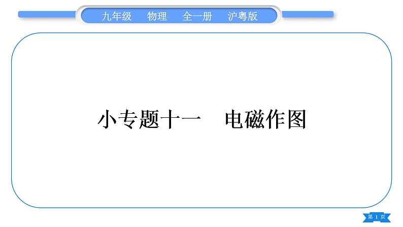 粤沪版九年级物理第十六章电磁铁与自动控制专题十一电磁作图习题课件01