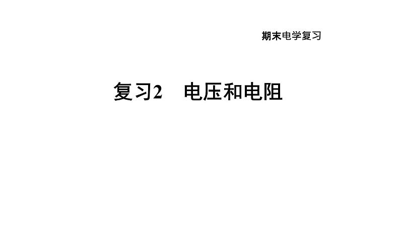 人教版九年级物理下册期末复习2电压和电阻课件01