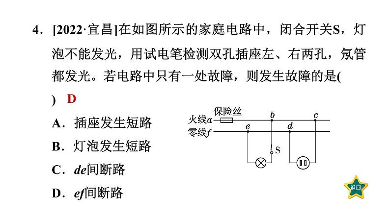 人教版九年级物理下册期末复习5生活用电课件第6页