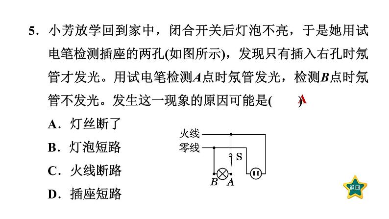 人教版九年级物理下册期末复习5生活用电课件第7页