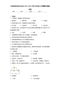 吉林省长春市农安县2022-2023学年九年级上学期期中物理试题(含答案)