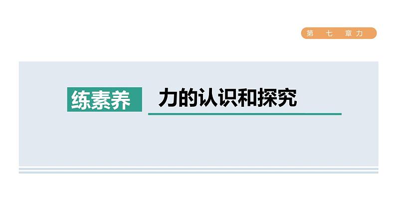 人教版八年级物理下册第7章集训课堂练素养力的认识和探究课件第1页