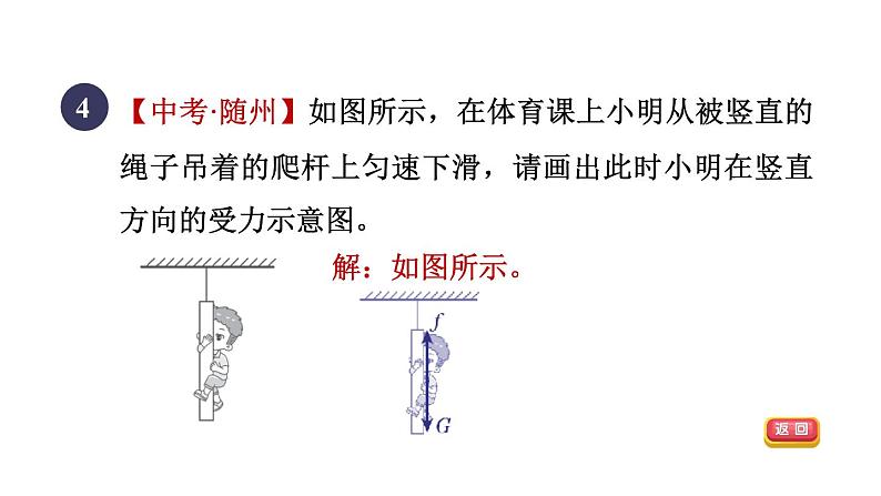 人教版八年级物理下册第八章集训课堂练素养摩擦力的受力、图象分析与计算课件第6页