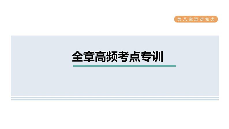 人教版八年级物理下册第八章全章高频考点专训课件第1页