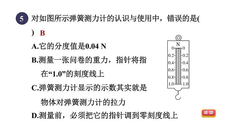 人教版八年级物理下册第7章全章高频考点专训课件第8页