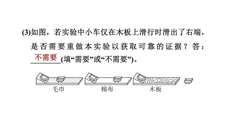 人教版八年级物理下册8-1-1目标一探究阻力对运动的影响课件第6页