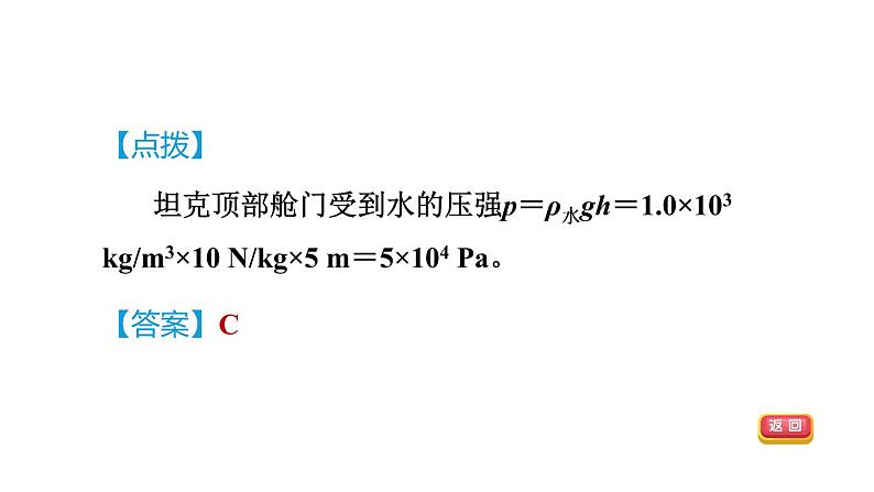 人教版八年级物理下册9-2-1目标二液体压强的简单计算课件第4页
