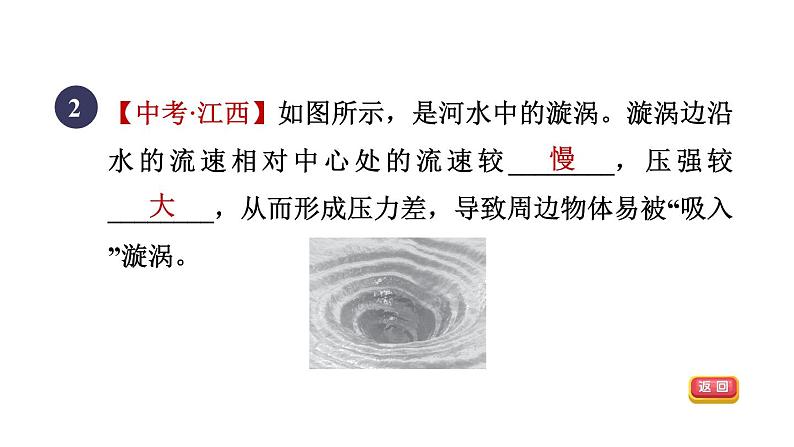 人教版八年级物理下册9-4目标一流体压强与流速的关系课件第4页