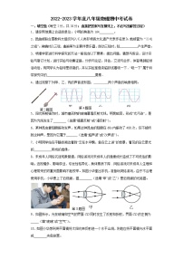 安徽省涡阳县高炉学校2022-2023学年八年级上学期第二次月考物理试卷(含答案)