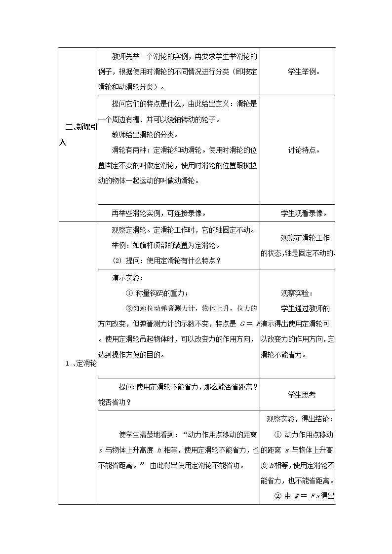 6.6 探究滑轮的作用 （课件+教案） 2022-2023学年沪粤版物理八年级下册02