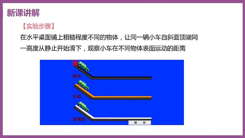 7.3 探究物体不受力时怎样运动 （课件+教案） 2022-2023学年沪粤版物理八年级下册06