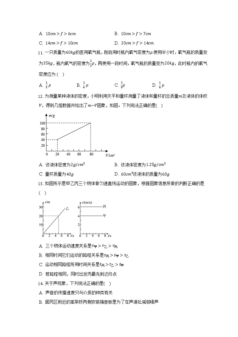 人教版初中物理八年级上册期末测试卷（困难）(含答案解析)03