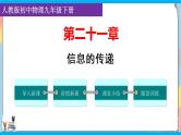 人教版九年级全册物理第二十一章 信息的传递 课件+练习含解析卷