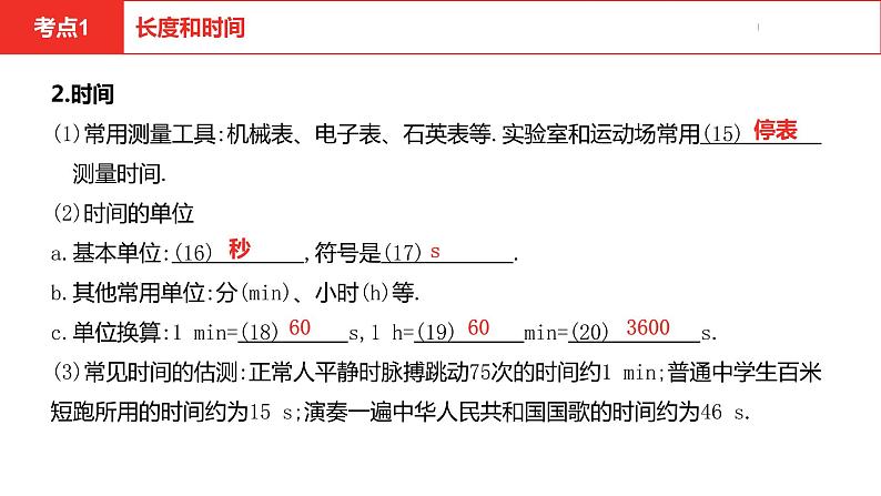 中考总复习物理（河北）第4章　机械运动课件06