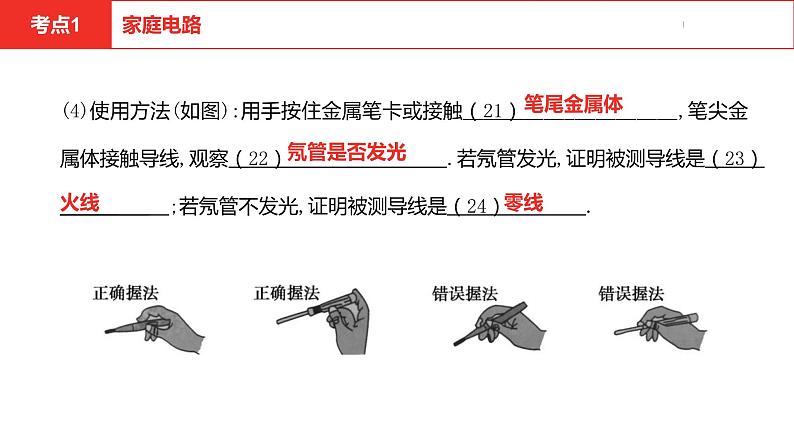 中考总复习物理（河北）第16章  生活用电课件08