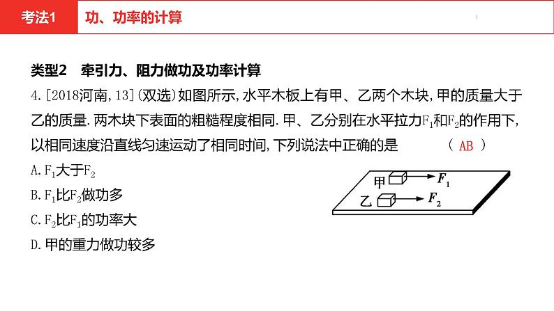 中考总复习物理（河南）第12章  功和机械能课件08