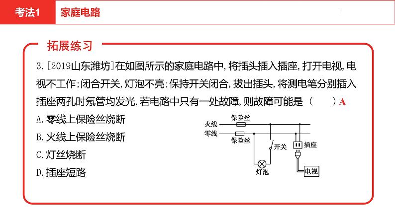 中考总复习物理（河南）第16章  生活用电课件06