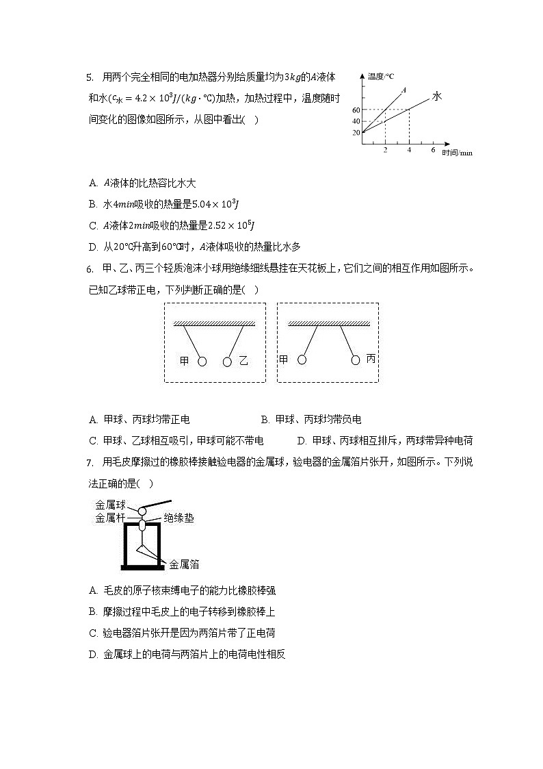 山东省聊城市旅游度假区北大培文学校2022-2023学年九年级上学期期中物理试卷(含答案)第2页
