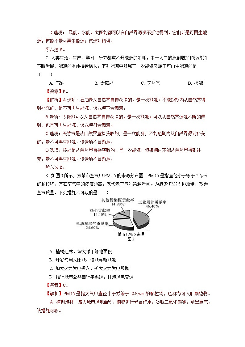 22.4  能源与可持续发展（精选练习）【解析版】第3页