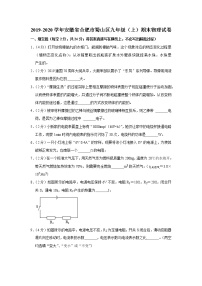 安徽省合肥市蜀山区2019-2020学年九年级上学期期末物理试题