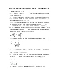 安徽省淮北市相山区2019-2020学年九年级上学期期末物理试题